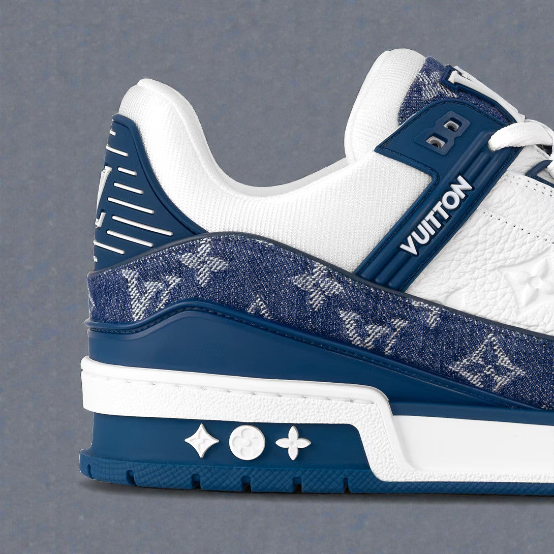 1 Ден Доставка - LV Trainer Monogram Blue Denim