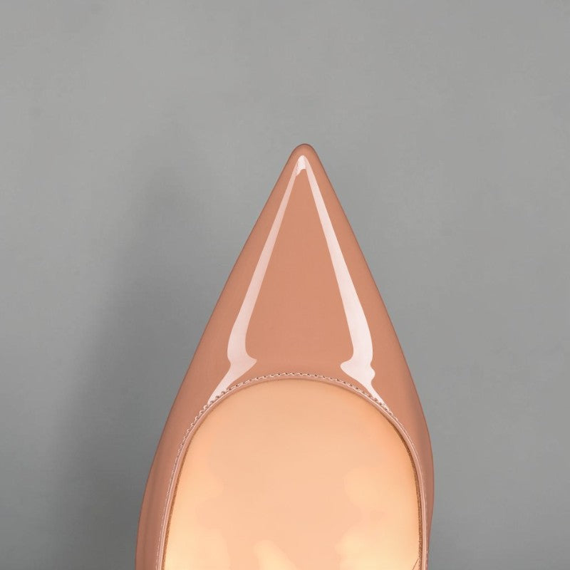 Louboutin Kate Patent Blush Calf Leather