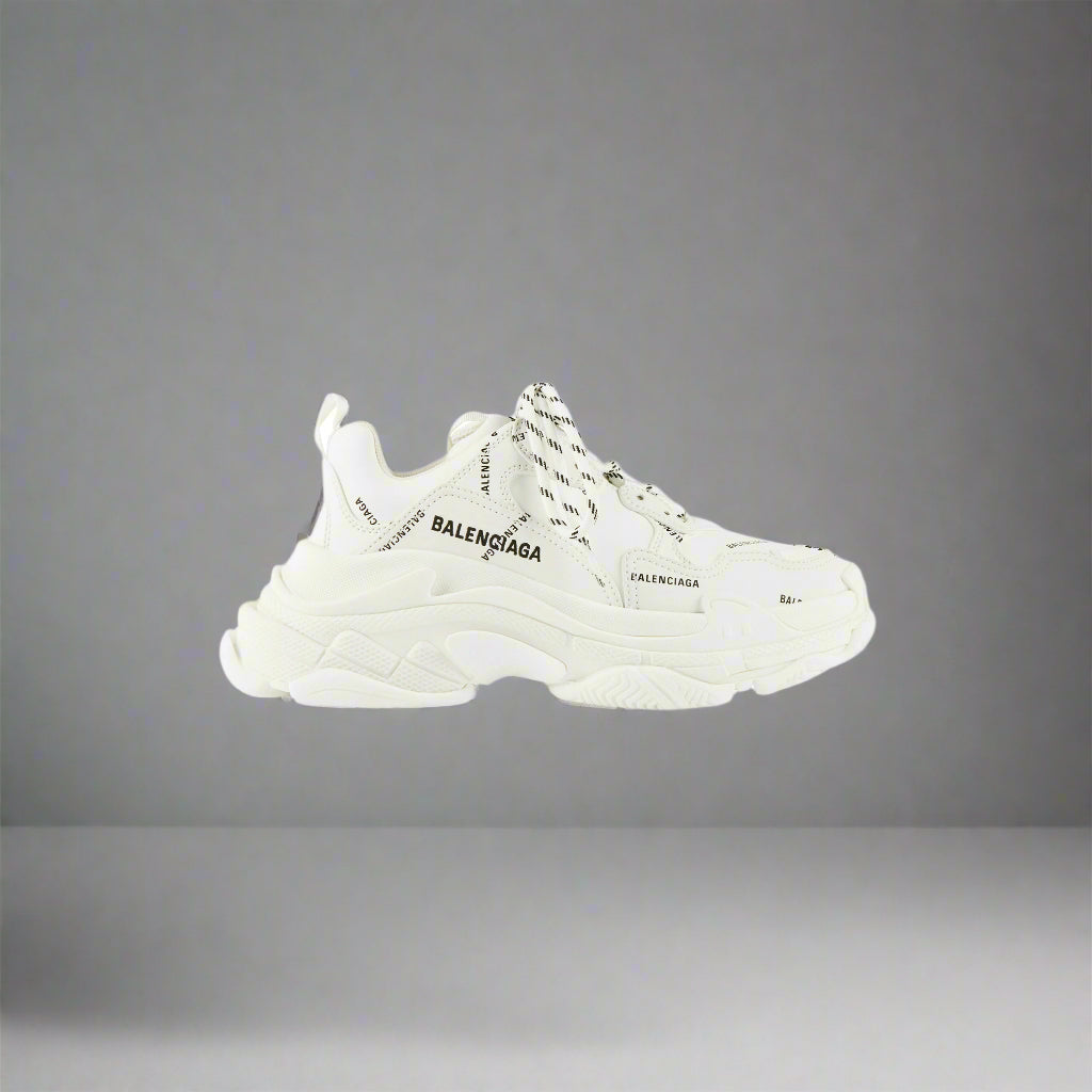 Balenciaga Triple S Allover Logo White