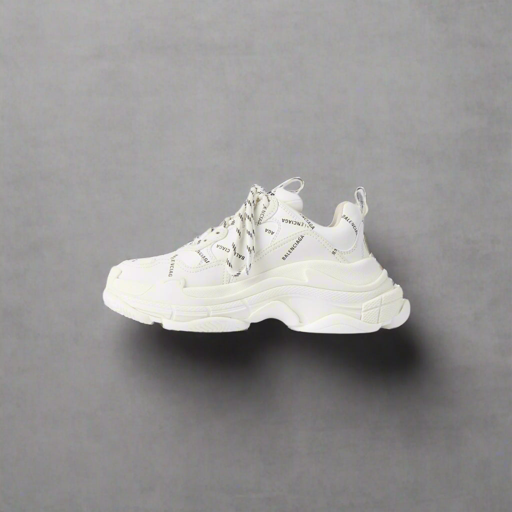 Balenciaga Triple S Allover Logo White