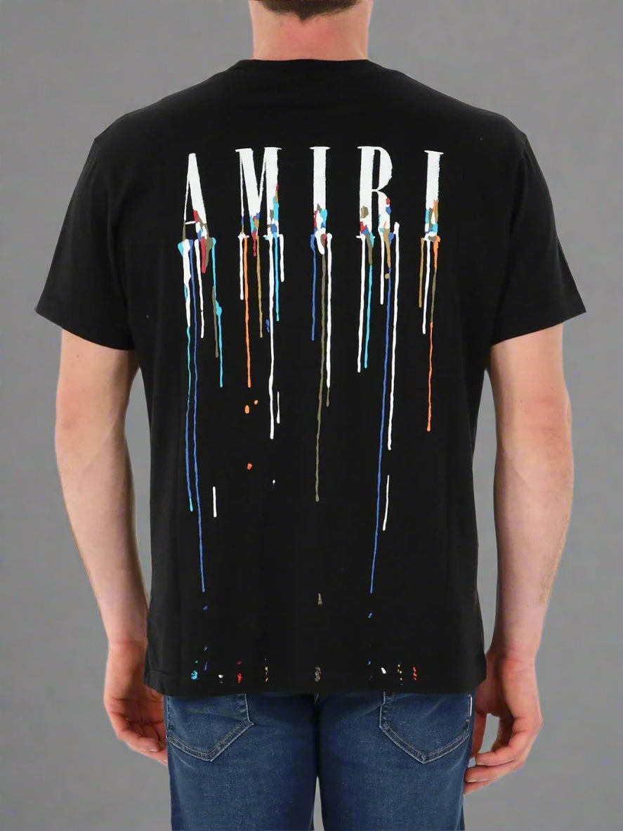 1 Ден Доставка - Тениска Amiri "Paint Drip" Черна