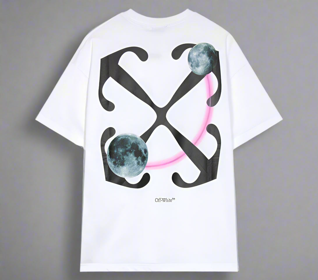 1 Ден Доставка - Тениска Off-White "Moon Arrow" White
