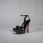 Louboutin Loubi Queen Alta Patent Black Calf Leather