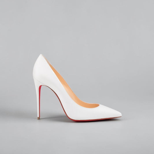 Louboutin Kate Patent White Calf Leather