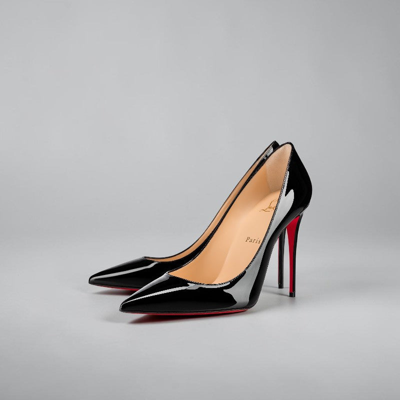 Louboutin Kate Patent Black Calf Leather