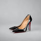 1 Ден Доставка - Louboutin Kate Black Patent Calf Leather