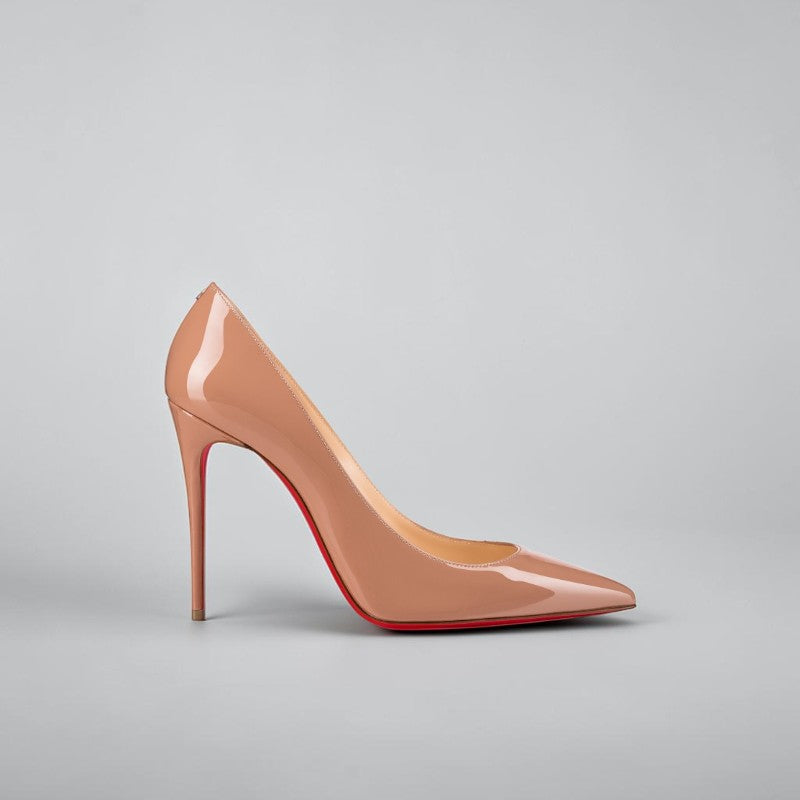 Louboutin Kate Patent Blush Calf Leather