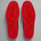 Louboutin Junior Spikes Low Red Velvet