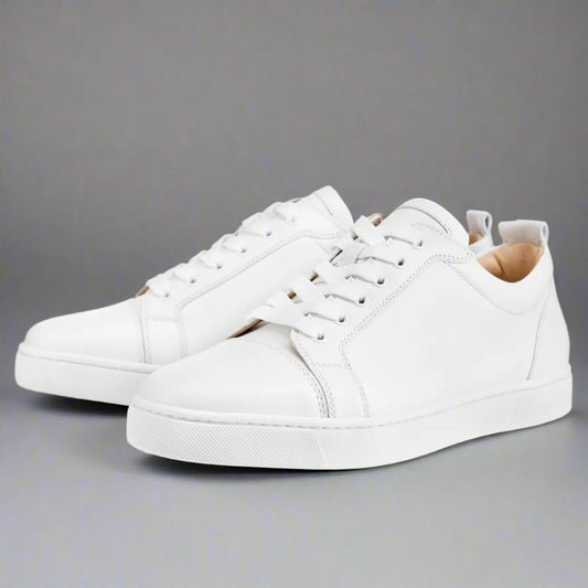 Louboutin Junior Low White Leather