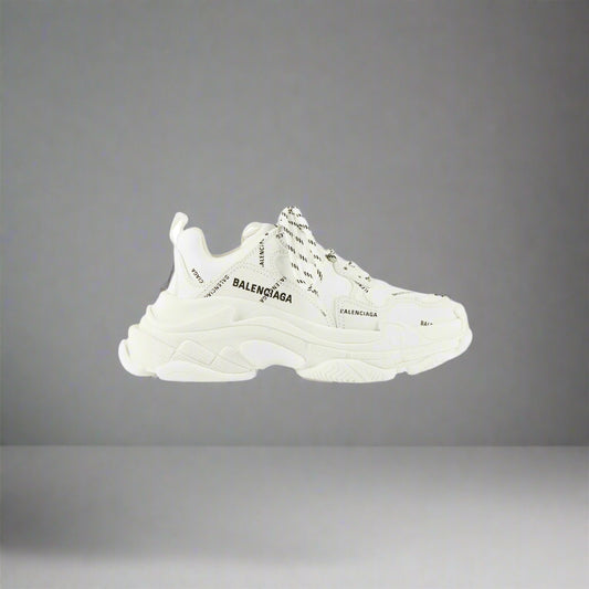 Balenciaga Triple S Allover Logo White