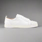 Louboutin Junior Spikes Low White Leather