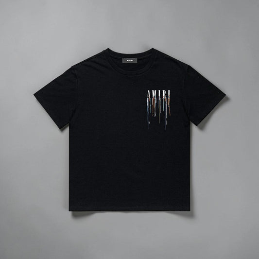 1 Ден Доставка - Тениска Amiri "Paint Drip" Черна