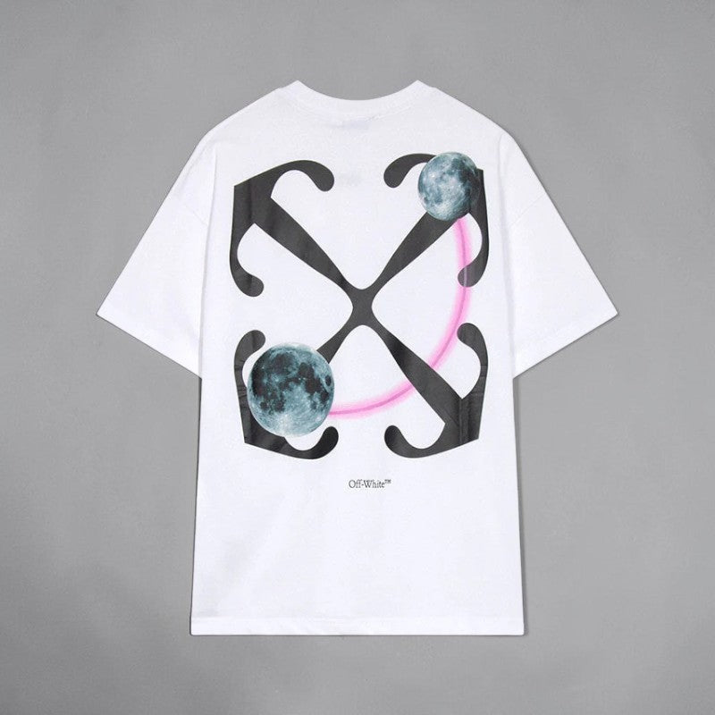 1 Ден Доставка - Тениска Off-White "Moon Arrow" White
